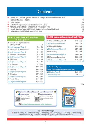 CBSE Class 12  Business Studies Question Bank | Chapter & Topic-wise Solved Papers (2017–2026) | Based on Latest Syllabus (April 2026) | Includes 2026 Papers | | For 2027 Exam