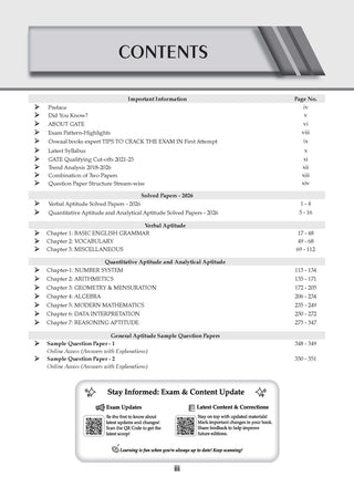 GATE General Aptitude 17 Years' Chapter-wise & Topic-wise Solved Papers | 2010-2026 | 950+ Questions + 2 Sample Papers | All Streams: CS, EC, EE, ME, CE, IT | For 2027 Exam