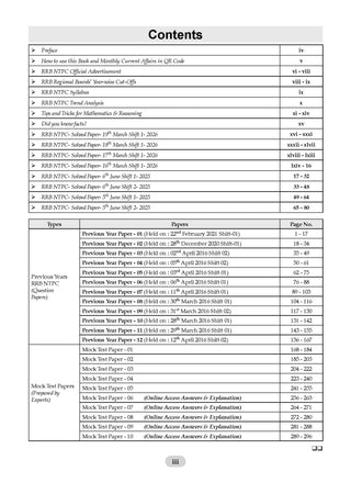 RRB NTPC (2016-2026) | 20 Previous Years’ Solved Papers – Year-wise |10 Mock Test Papers | Includes March 2026 Papers |CBT – I |With Oswaal AI | For 2027 Exam