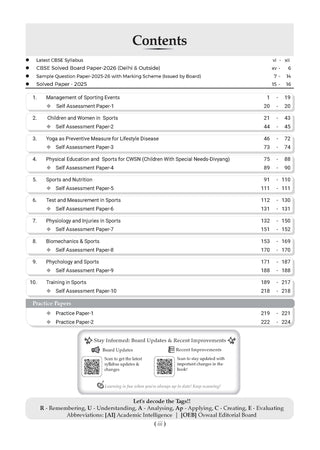 CBSE Question Bank for Class 12 Physical Education| Chapter-wise and Topic-wise: Solved Papers (2017-2026) | Includes 2026 Papers- fully solved | With oswaal.ai | For 2027 Exam