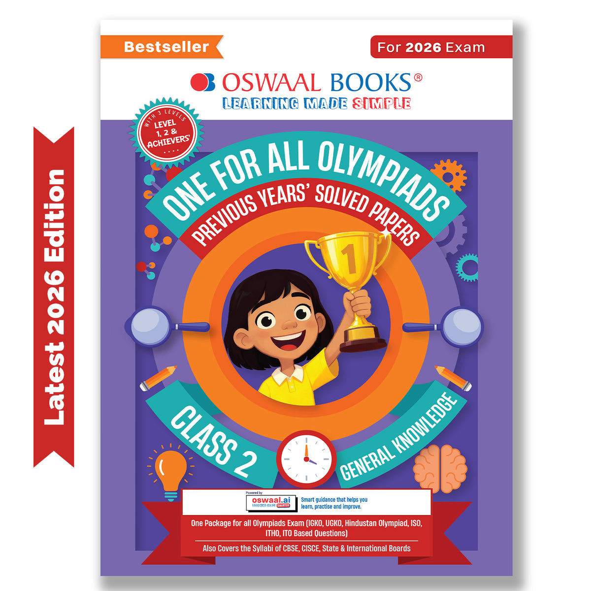 One For All Olympiads Class 2 General Knowledge (GK) Prep-Guide Book | Chapter-wise Previous Years' Solved Papers | Questions for SOF& Other Exams 2026 | With Sample Practice Papers & Oswaal.AI