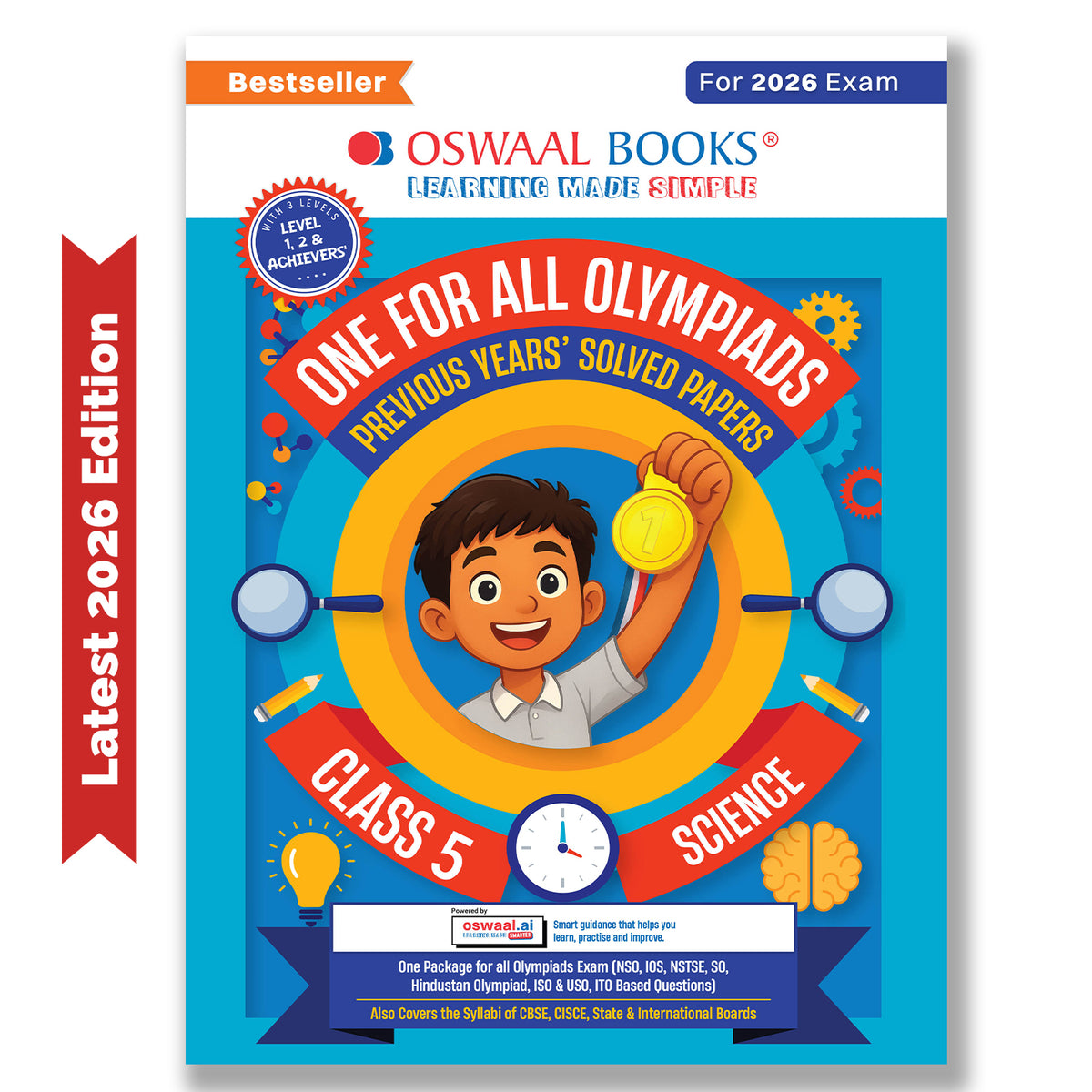 One For All Olympiads Class 5 Science Prep-Guide Book | Chapter-wise Previous Years' Solved Papers | Questions for SOF NSO & Other Olympiad Exams 2026 | With Sample Practice Papers & Oswaal.AI