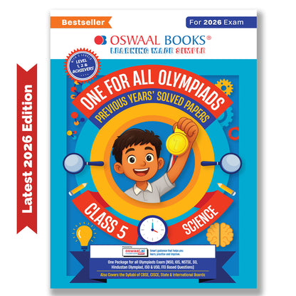 One For All Olympiads Class 5 Science Prep-Guide Book | Chapter-wise Previous Years' Solved Papers | Questions for SOF NSO & Other Olympiad Exams 2026 | With Sample Practice Papers & Oswaal.AI