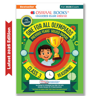 One For All Olympiads Class 3 Logical Reasoning Prep-Guide Book | Chapter-wise Previous Years' Solved Papers | Questions for Silverzone, Crest& Other Exams 2026 | With Sample Papers& Oswaal.AI