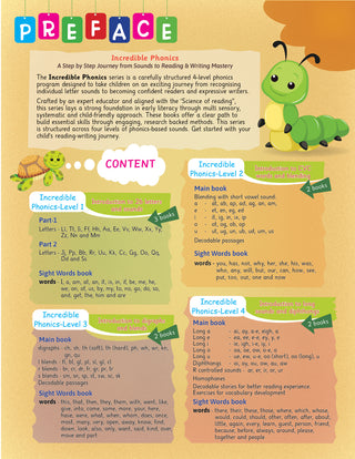Lil Legends Incredible Phonics Level 4 for Kids Age 6-8 Years | Set of 2 Books – Main Book + Sight Words | Long Vowels, Complex Blends & Reading Mastery | Class 1 & 2 Independent Reader
