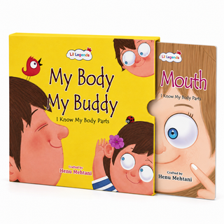 Lil Legends My Body My Buddy Slipcase, Set of 6 Books | I Know My Body Parts - Eyes, Ears, Nose, Mouth, Hands, Feet | Early Learning Body Parts Books for Kids Age 0-8 Years