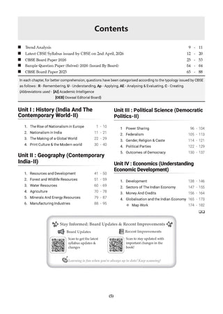CBSE Textbook Plus (2022-2026) | Class 10| Social Science | Includes: 2026 Papers- fully solved | With Competency Focused Questions | For 2027 Exam | With oswaal.ai