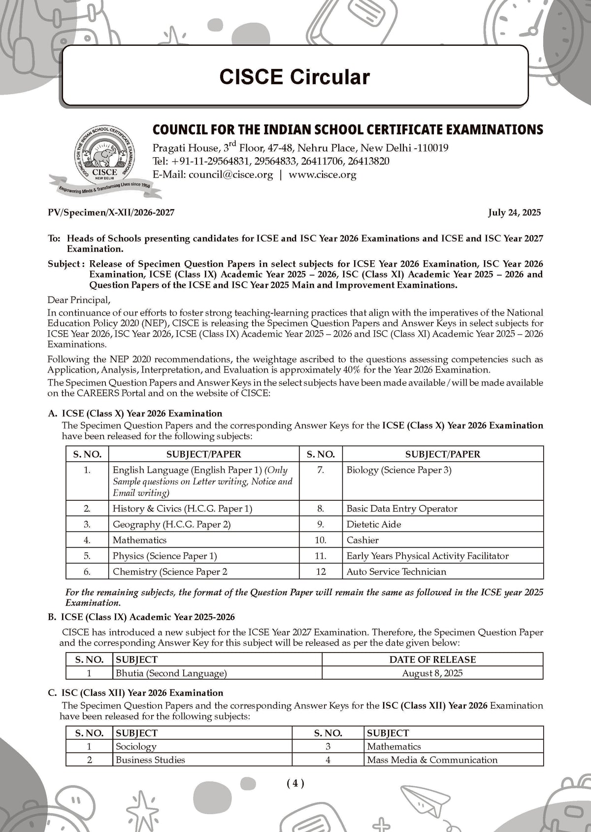 ISC 10 Sample Question Papers Class 12 Computer Science for Board Exam 2026 (Strictly aligned with CISCE Latest Specimen Paper 2026), Competency-Based Questions, Mind Maps, On-Tips Notes, Solved MCQs & Board Marking Scheme - Oswaal Books