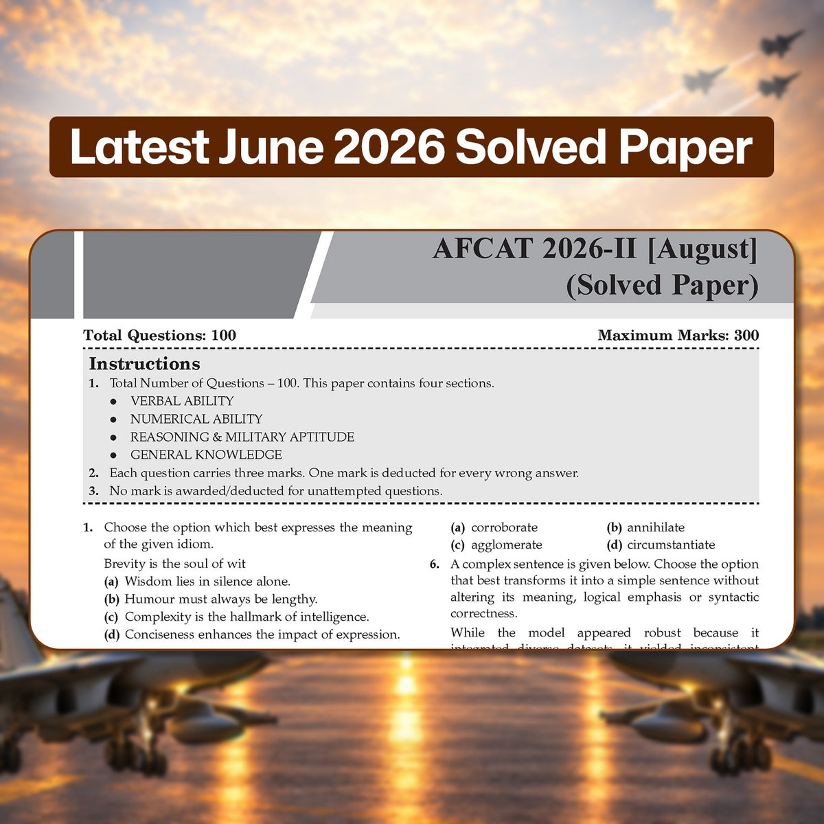 AFCAT 16 Years’ Chapter-wise & Topic-wise Solved Papers | Flying, Technical & Ground Duty Branches |PYQs (2011–2026) with Latest Solved Paper |For 2027 Exam |With Oswaal AI