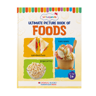 Lil Legends Picture Book for Kids Age 1+ Years - Learn About Foods | Early Learning Illustrated Book with Colourful Pictures | First Words Book for Toddlers & Preschoolers