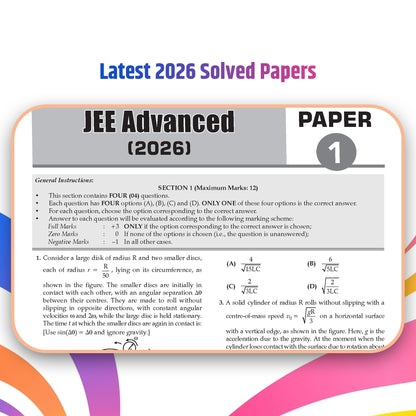JEE Advanced Physics Question Bank | 49 Years' Chapter-wise & Topic-wise | Solved Papers (1978-2026) | Revision Notes | PYQs, Latest 2026 Paper & Oswaal AI