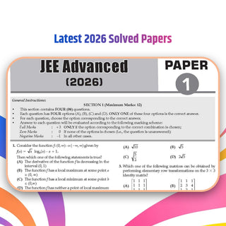JEE Advanced Mathematics Question Bank | 49 Years' Chapter-wise & Topic-wise | Solved Papers (1978-2026) | Revision Notes | PYQs, Latest 2026 Paper & Oswaal AI