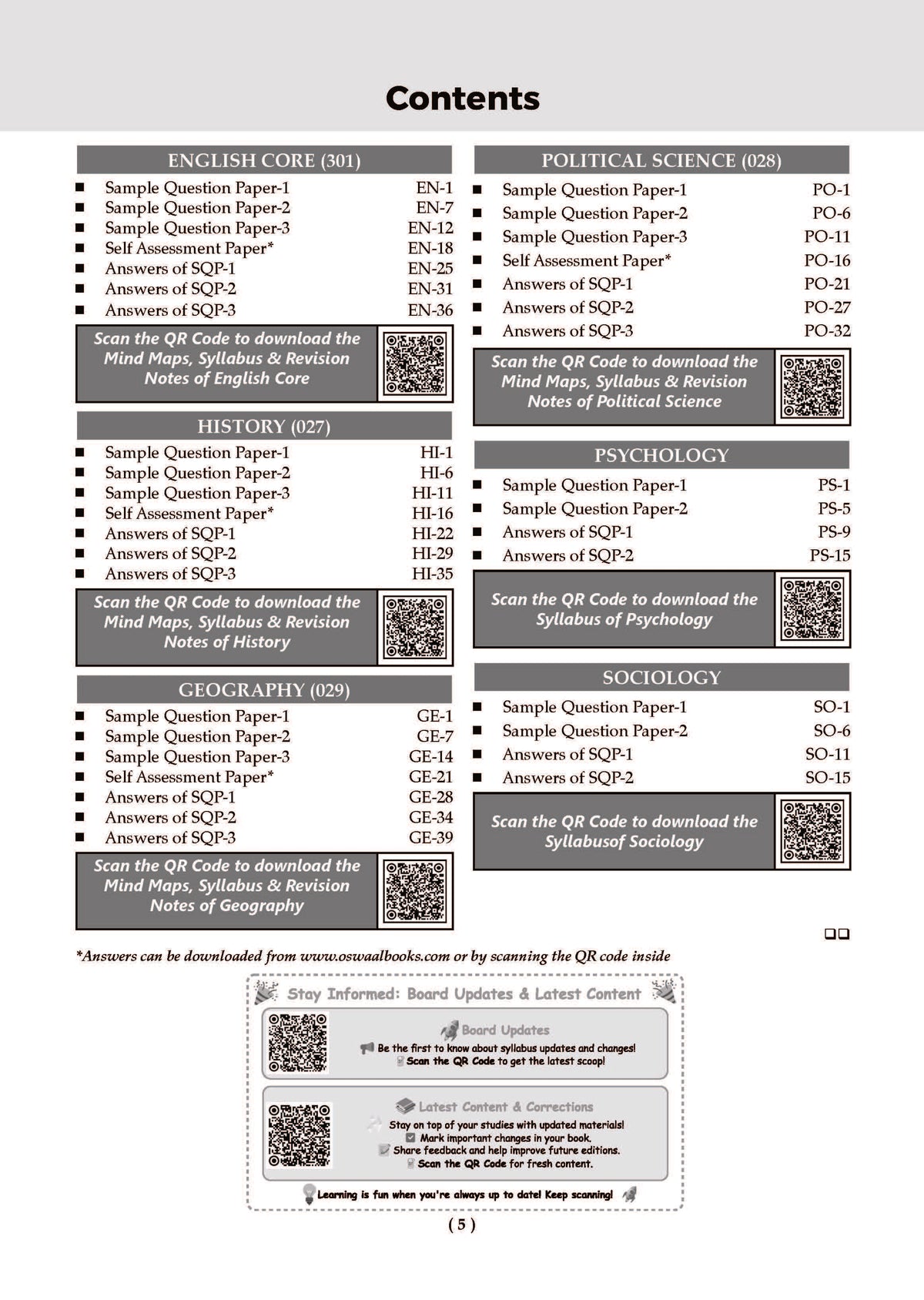 CBSE 20 Combined Sample Question Papers class 11 Humanities stream (English Core, History, Geography, Political Science, Sociology & Psychology)