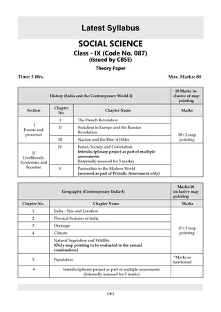 CBSE Question Bank Social Science Chapter-wise & Topic-wise Class 9 For 2027 Exam with Competency Based Questions & Comprehensive NCERT coverage