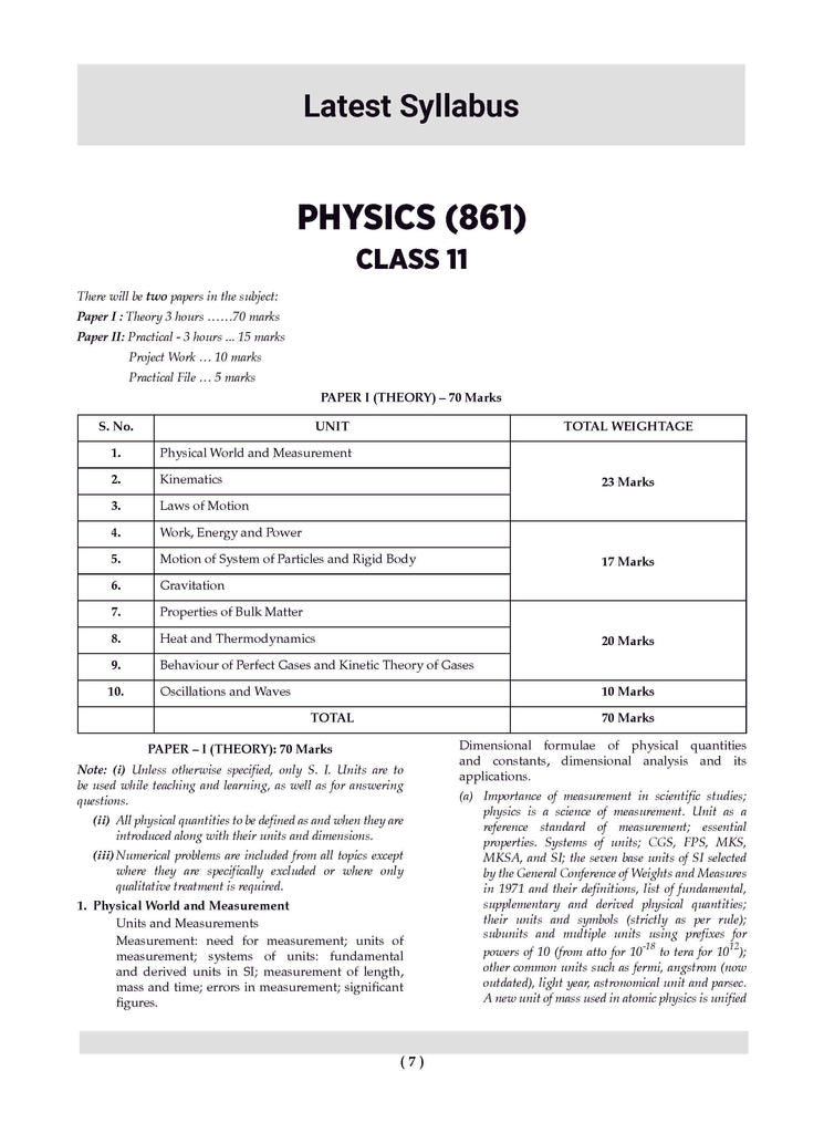 ISC Question Bank Chapterwise & Topicwise Solved Papers Class 11 Physics For 2026 Exam