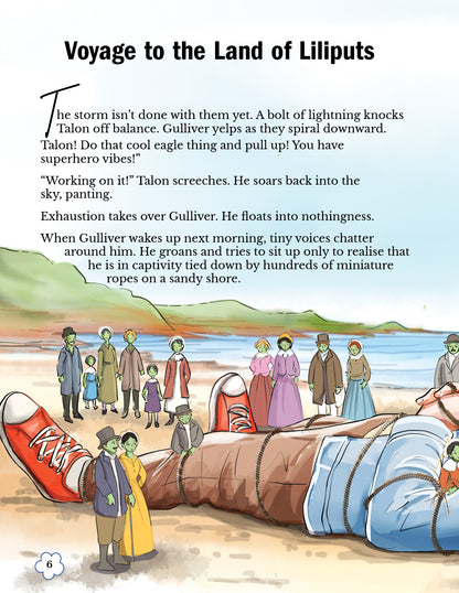 Lil Legends Gulliver's Travels, A Timeless Classic Re-Imagined for Today | Illustrated Story Book | Vocabulary, Imagination and Value Booster Story | For Age 7+