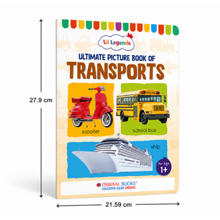 Lil Legends Picture Book for Kids Age 1+ Years - Learn About Transport & Vehicles | Early Learning Illustrated Book with Colourful Pictures | First Words Book for Toddlers & Preschoolers