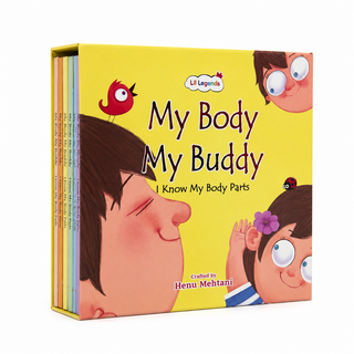 Lil Legends My Body My Buddy Slipcase, Set of 6 Books | I Know My Body Parts - Eyes, Ears, Nose, Mouth, Hands, Feet | Early Learning Body Parts Books for Kids Age 0-8 Years