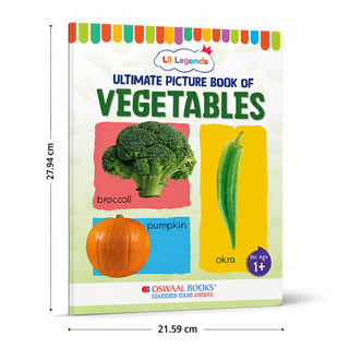 Lil Legends Picture Book for Kids Age 1+ Years - Learn About Vegetables | Early Learning Illustrated Book with Colourful Pictures | First Words Book for Toddlers & Preschoolers