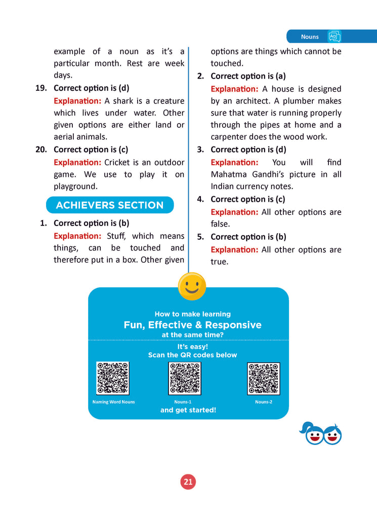 One for All Olympiads Previous Year Solved Papers Class 1 English For 2025 Exam