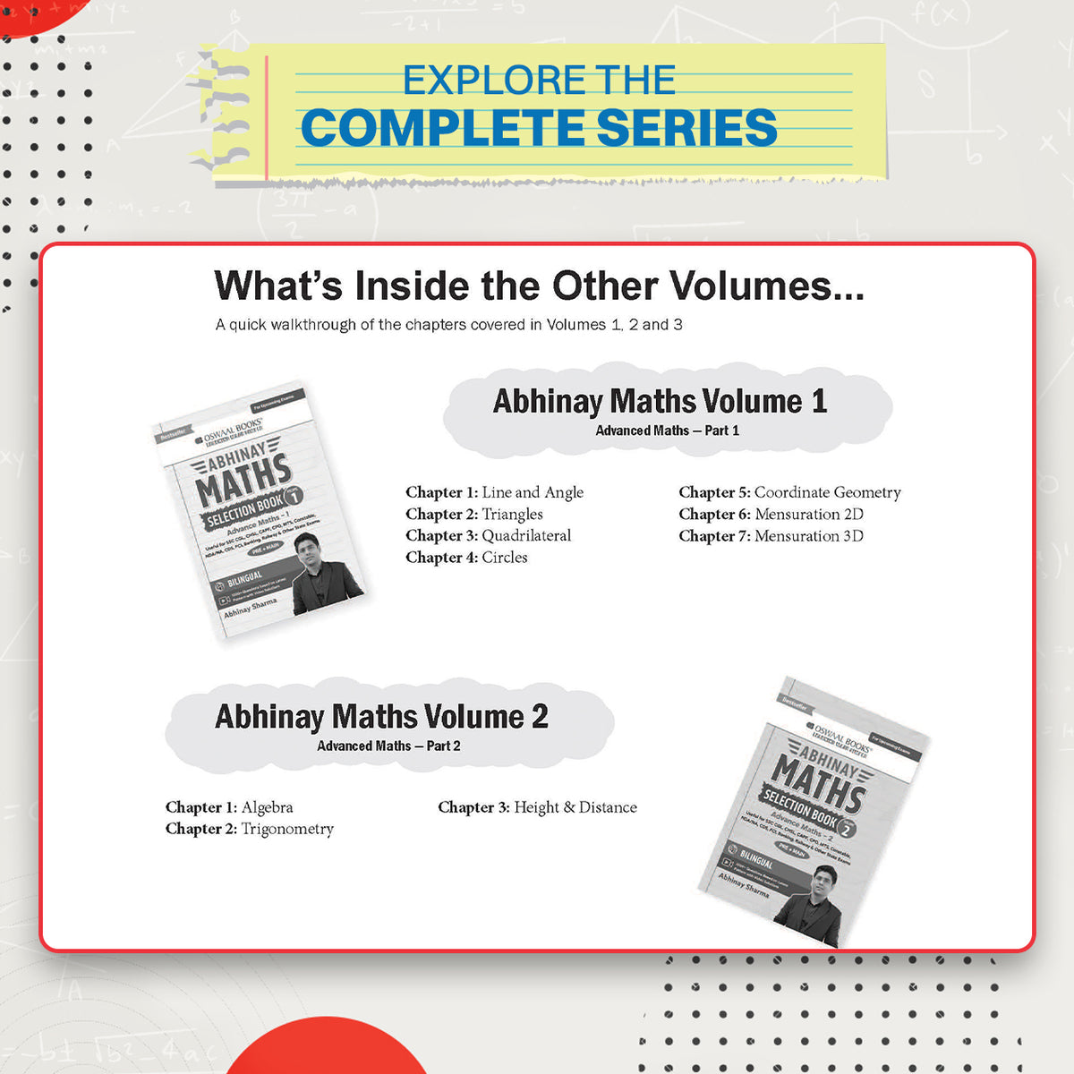 Oswaal Abhinay Maths Selection Book-Vol. 4 | Bilingual Workbook for SSC CGL, CHSL, CAPF & All Govt Exams | Concept Based Questions with Video Solutions | Arithmetic Part 2 (For Latest Exam)