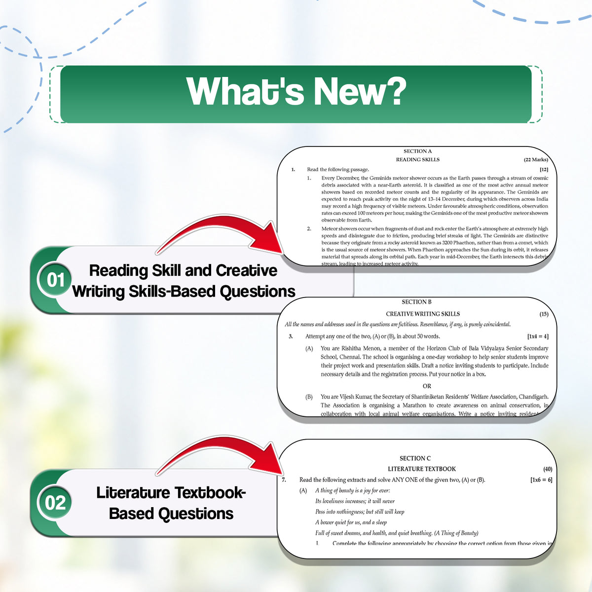 CBSE 15 Sample Question Papers Class 12 Board Exam English, Physics, Chemistry & Mathematics (Set of 4 Books) 2026-27 based on latest CBSE SQP dated (21 Sep 2026) | With Oswaal AI