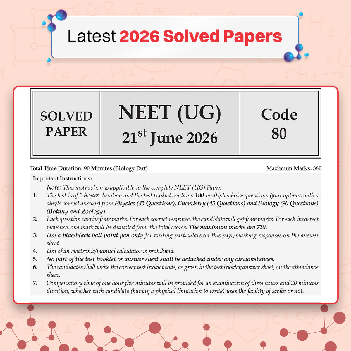 NEET (UG) 39 Years' Chapter-wise & Topic-wise Question Bank-Biology (1988-2026) | 3rd May and 21 June 2026 Paper Fully Solved | With Revision Notes, Mind Maps & Mnemonics | Oswaal AI