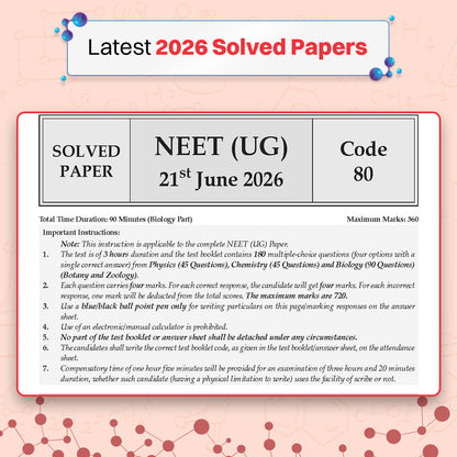 NEET (UG) 39 Years' Chapter-wise & Topic-wise Question Bank-Biology (1988-2026) | 3rd May and 21 June 2026 Paper Fully Solved | With Revision Notes, Mind Maps & Mnemonics | Oswaal AI
