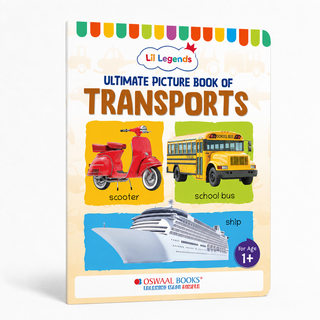 Lil Legends Picture Book for Kids Age 1+ Years - Learn About Transport & Vehicles | Early Learning Illustrated Book with Colourful Pictures | First Words Book for Toddlers & Preschoolers