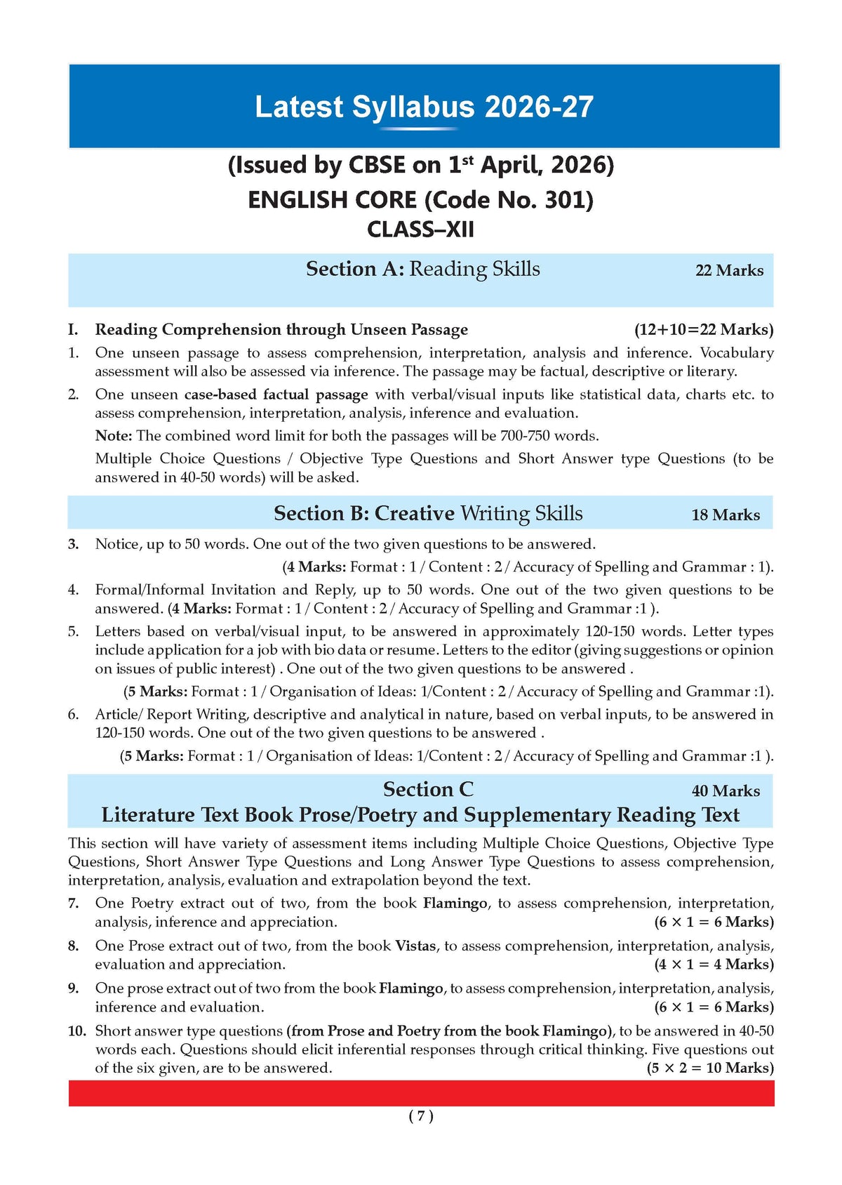 CBSE Class 12 English Core Question Bank | Chapter & Topic-wise Solved Papers (2017-2026) | Based on Latest Syllabus (April 2026) | Includes 2026 Papers | For 2027 Exam