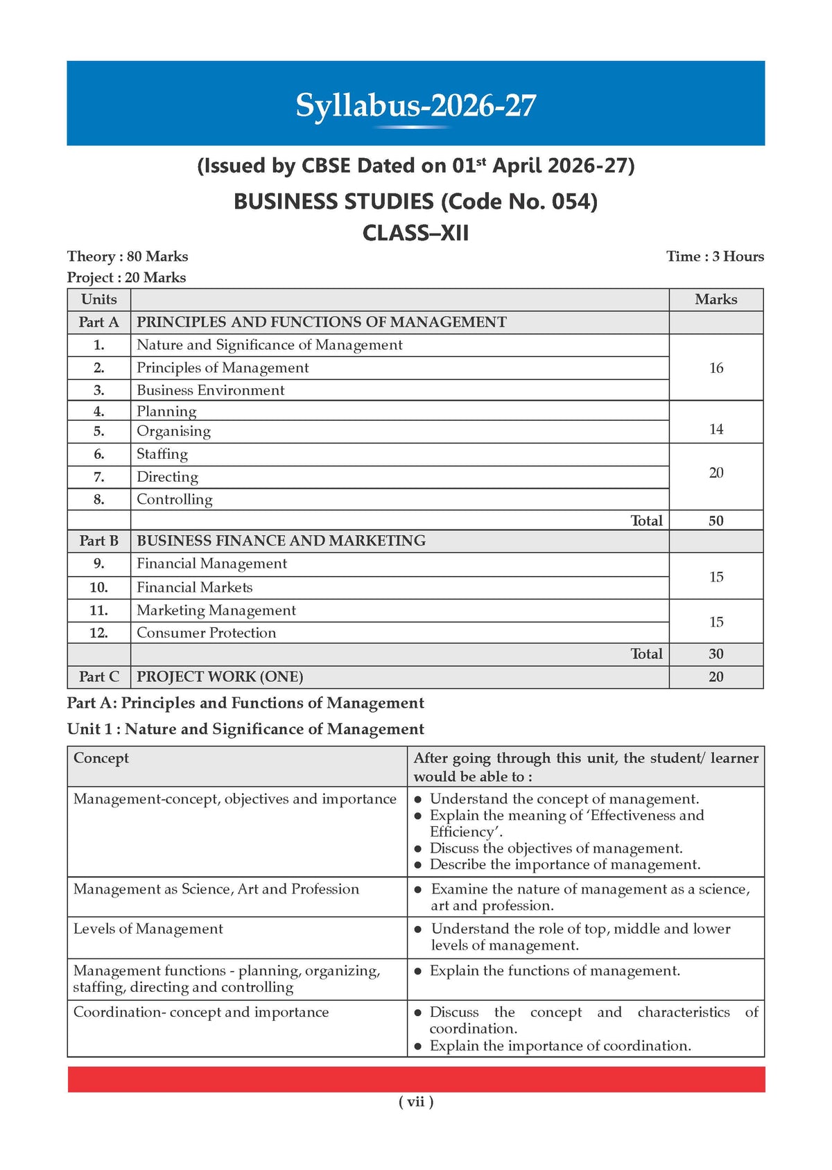 CBSE Class 12 Business Studies Question Bank | Chapter & Topic-wise Solved Papers (2017-2026) | Based on Latest Syllabus (April 2026) | Includes 2026 Papers | For 2027 Exam