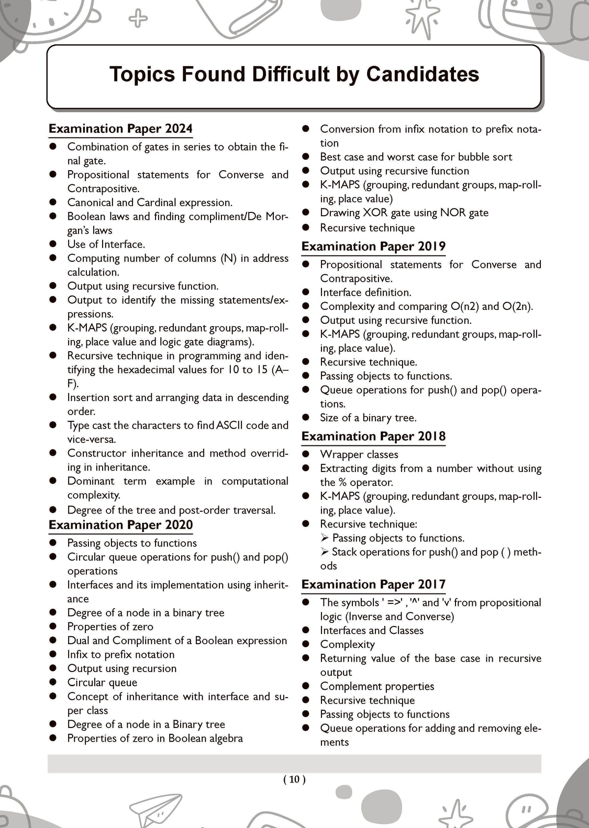 ISC 10 Sample Question Papers Class 12 Computer Science for Board Exam 2026 (Strictly aligned with CISCE Latest Specimen Paper 2026), Competency-Based Questions, Mind Maps, On-Tips Notes, Solved MCQs & Board Marking Scheme - Oswaal Books