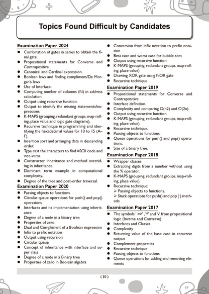 ISC 10 Sample Question Papers Class 12 Computer Science for Board Exam 2026 (Strictly aligned with CISCE Latest Specimen Paper 2026), Competency-Based Questions, Mind Maps, On-Tips Notes, Solved MCQs & Board Marking Scheme - Oswaal Books