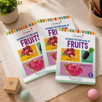 Lil Legends Picture Book for Kids Age 1+ Years - Learn About Fruits | Early Learning Illustrated Book with Colourful Pictures | First Words Book for Toddlers & Preschoolers