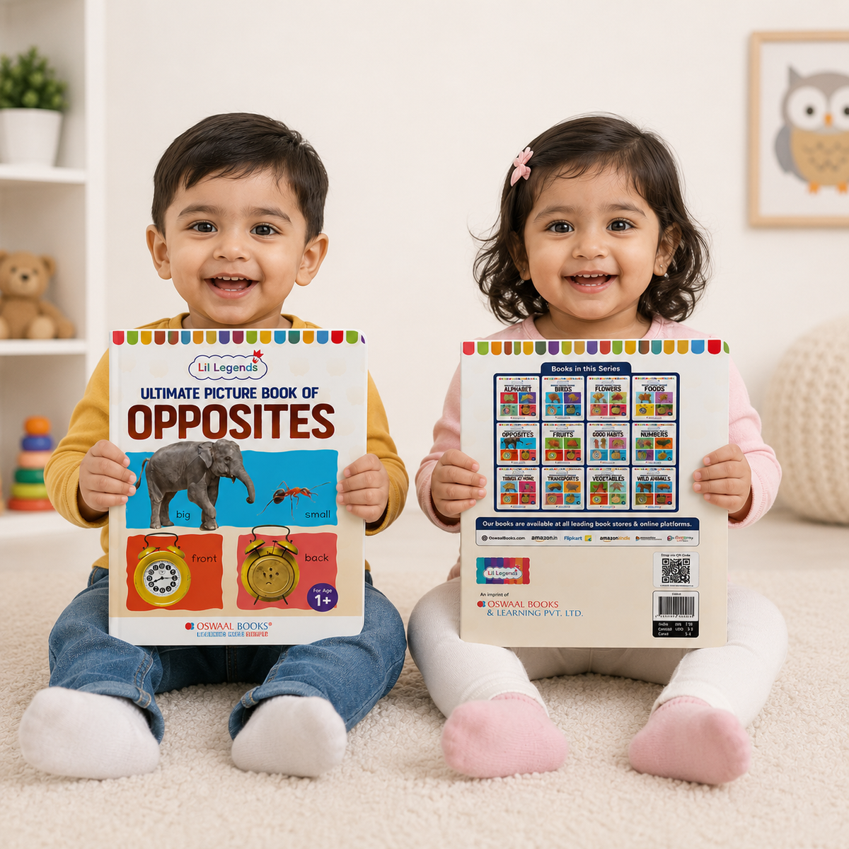Lil Legends Picture Book for Kids Age 1+ Years - Learn About Opposites | Early Learning Illustrated Book with Colourful Pictures | First Words Book for Toddlers & Preschoolers