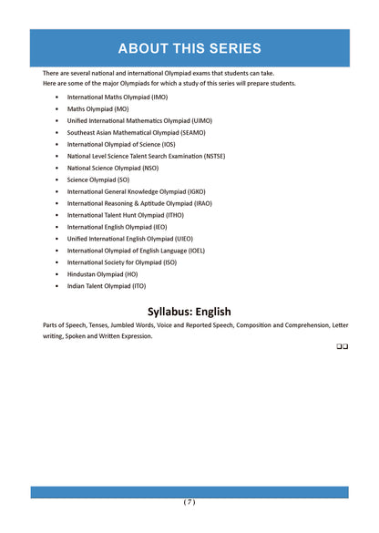 Oswaal One For All Olympiad Workbook Class 7 (Set of 3 Books) Maths, Science & English For 2026 Exam