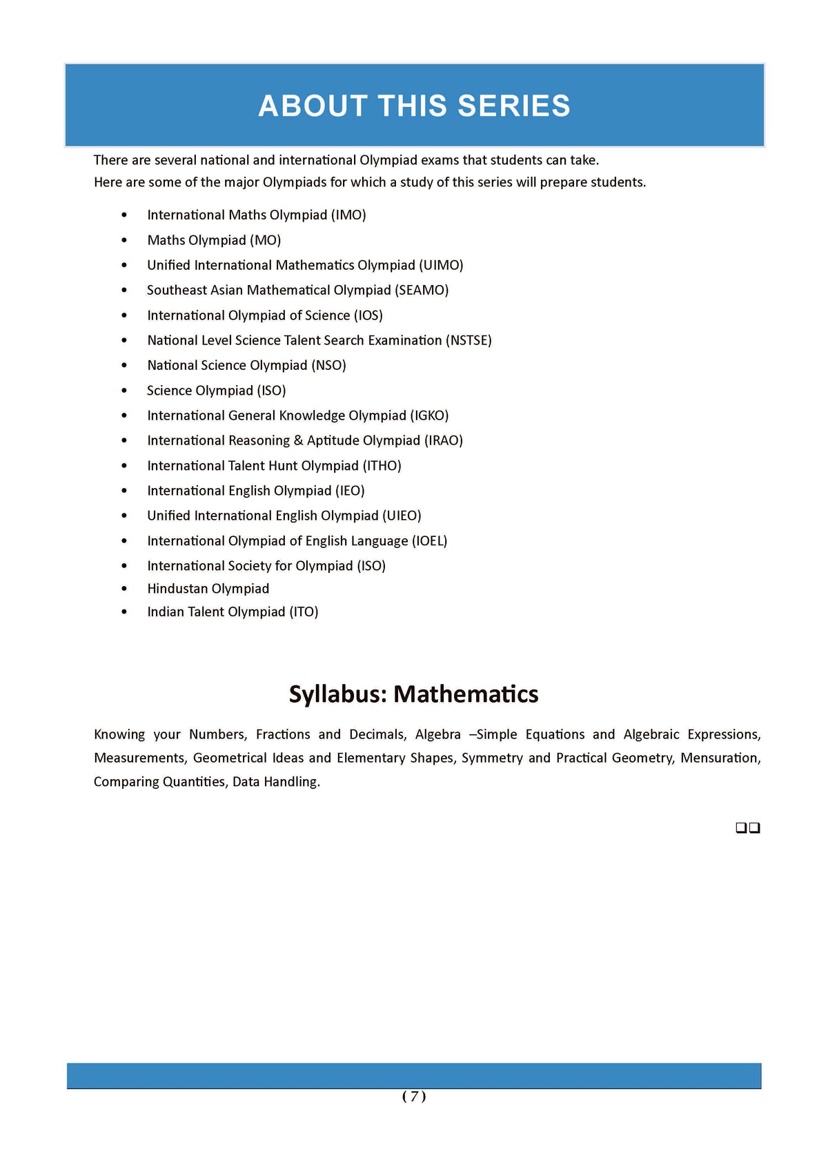 Oswaal One For All Olympiads Workbook Class 7 Maths | Questions for SOF IMO & Other Olympiad Exams 2026 | With Sample Practice Papers & Oswaal.AI