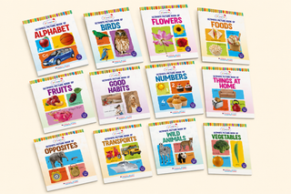 Lil Legends Set of 12 Picture Books - Early Learning Collection for Kids Age 1+ Years | Alphabet, Numbers, Birds, Flowers, Foods, Fruits, Vegetables, Wild Animals, Good Habits & Many More