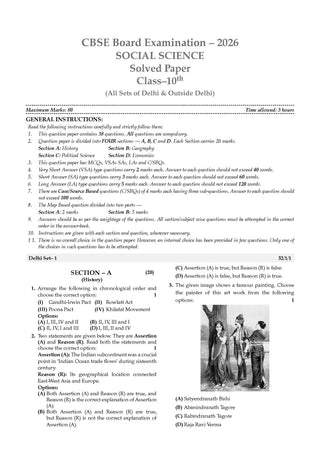 CBSE Textbook Plus (2022-2026) | Class 10| Social Science | Includes: 2026 Papers- fully solved | With Competency Focused Questions | For 2027 Exam | With oswaal.ai