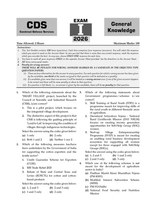 CDS (Combined Defence Services) 13 Years’ Chapter-wise & Topic-wise Solved Papers | General Knowledge |2014-2026 (I) | Includes 2026 Paper – I | With Oswaal AI
