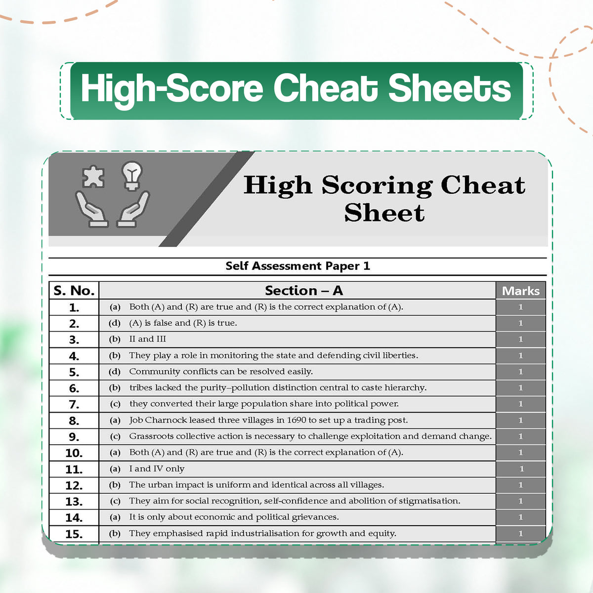 Oswaal CBSE 15 Sample Question Papers Class 12 Board Exam Sociology 2026-27 based on latest CBSE SQP dated (21 Sep 2026) | New Questions Typologies With Oswaal AI
