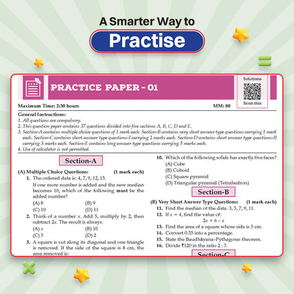 CBSE Class-8 One for All Mathematics (Ganita Prakash) Part-2 For 2026-27 Exam | As Per Latest NCERT & CBSE Syllabus | Chapter-wise Question Bank, Revision Notes, Theory, Solved Examples & Competency Based Questions