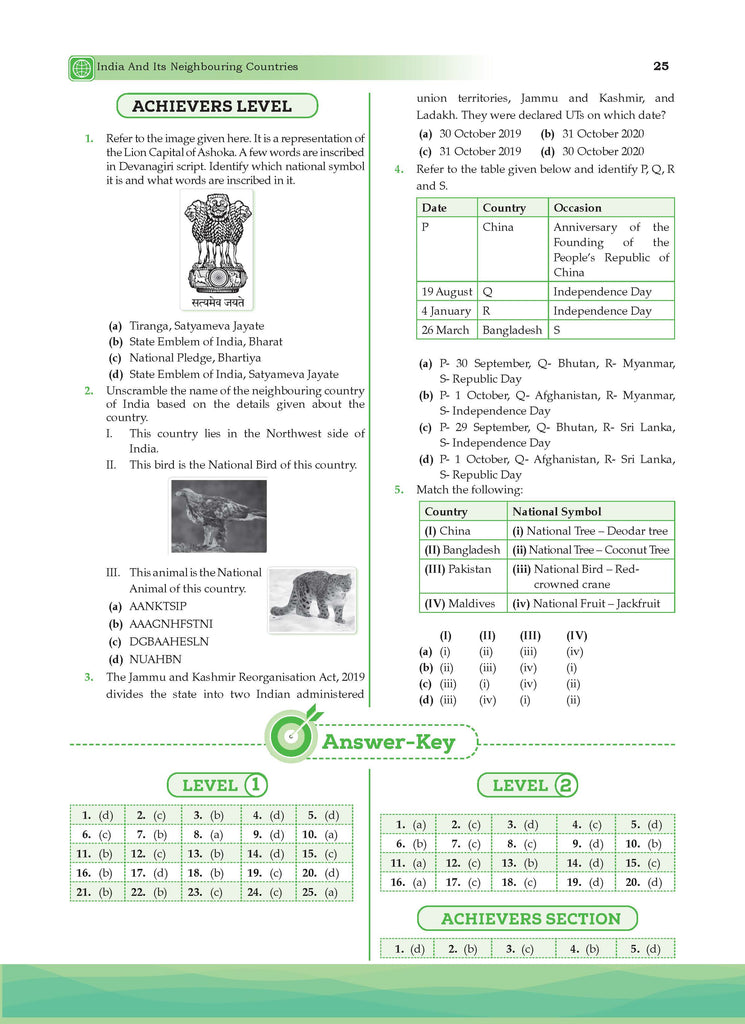 One for All Olympiads Previous Year Solved Papers Class 6 General Knowledge For 2025 Exam