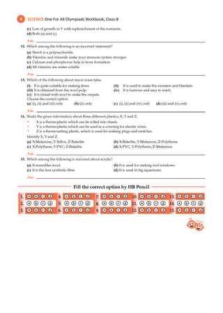 One For All Olympiads Workbook Class 8 Science | Questions for SOF NSO & Other Olympiad Exams 2026 | With Sample Practice Papers & Oswaal.AI