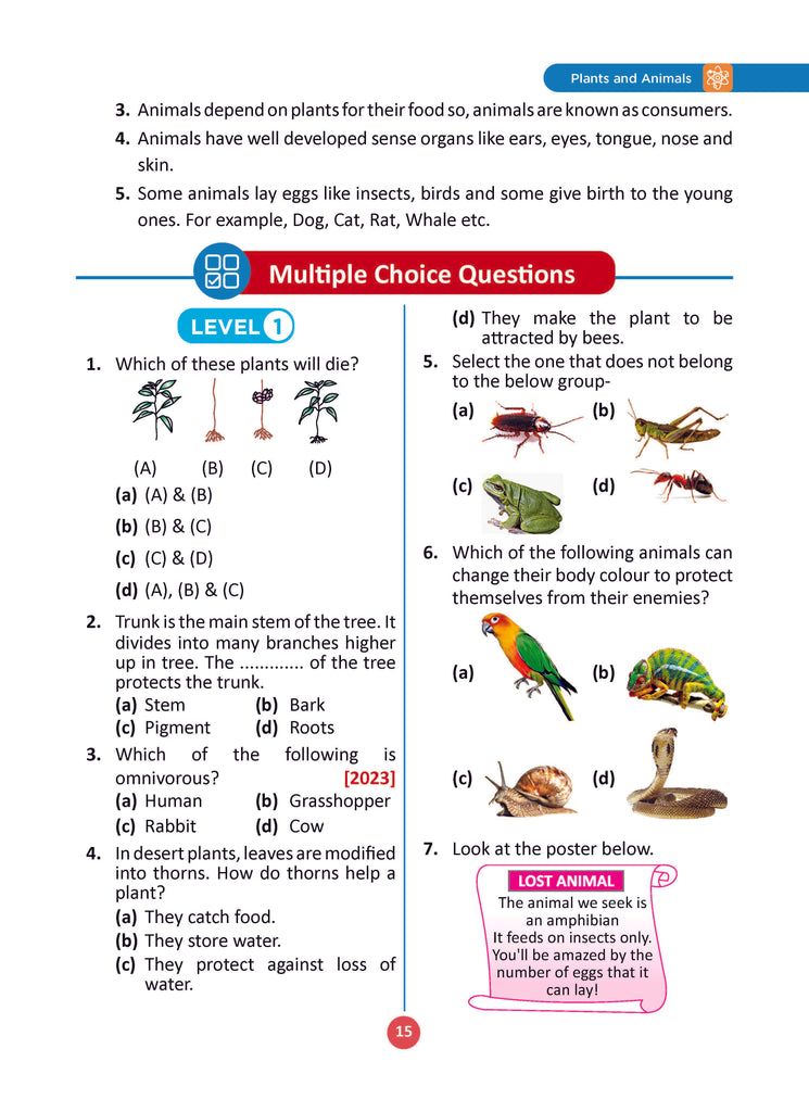 One for All Olympiads Previous Year Solved Papers Class 3 Science For 2025 Exam