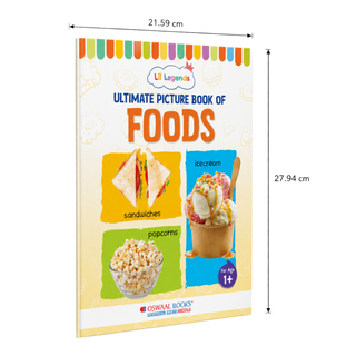 Lil Legends Picture Book for Kids Age 1+ Years - Learn About Foods | Early Learning Illustrated Book with Colourful Pictures | First Words Book for Toddlers & Preschoolers