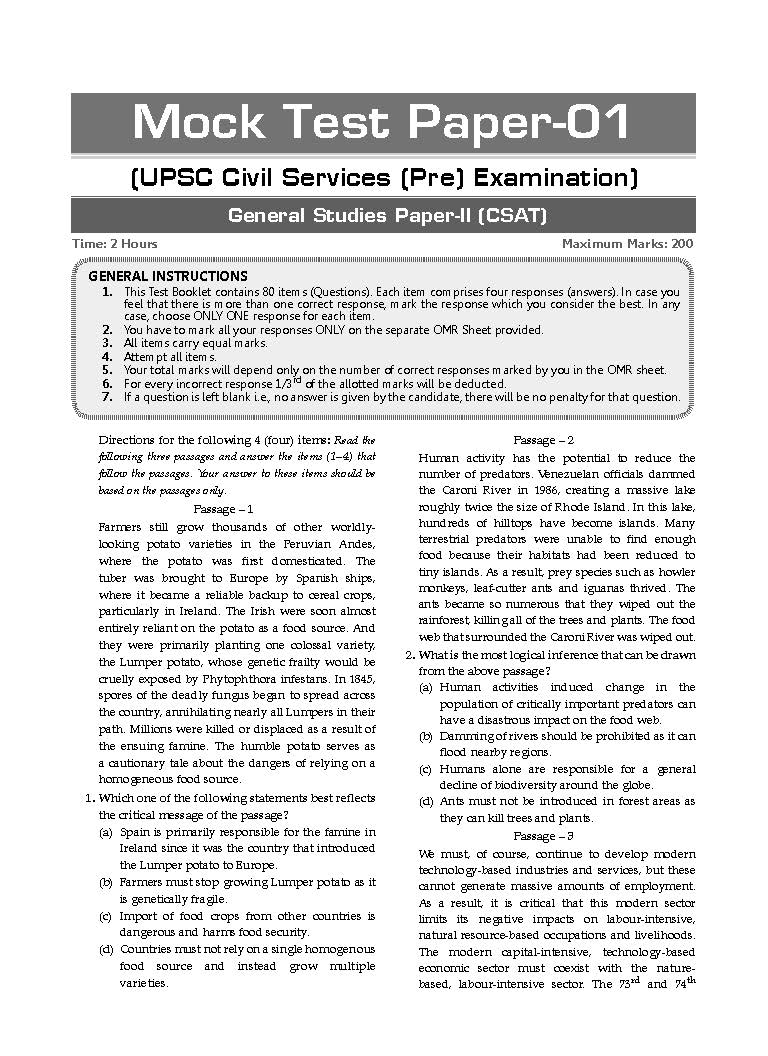 UPSC CSE Prelims 15 Mock Test Papers | Paper 1 & 2 | Set of 2 Books | for 2025 - Oswaal Books