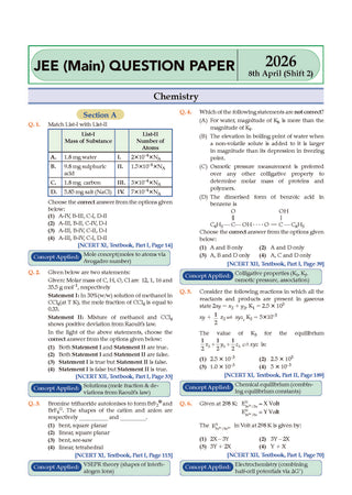 NCERT JEE (Main) FLEX | Chapter-wise & Topic-wise NCERT Objective Question Bank – Chemistry| Includes-Jan & Apr 2026 Fully Solved Papers| Latest Edition for 2027 Exam |With Oswaal AI
