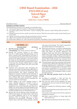 CBSE Class 12 English Core Question Bank | Chapter & Topic-wise Solved Papers (2017-2026) | Based on Latest Syllabus (April 2026) | Includes 2026 Papers | | For 2027 Exam