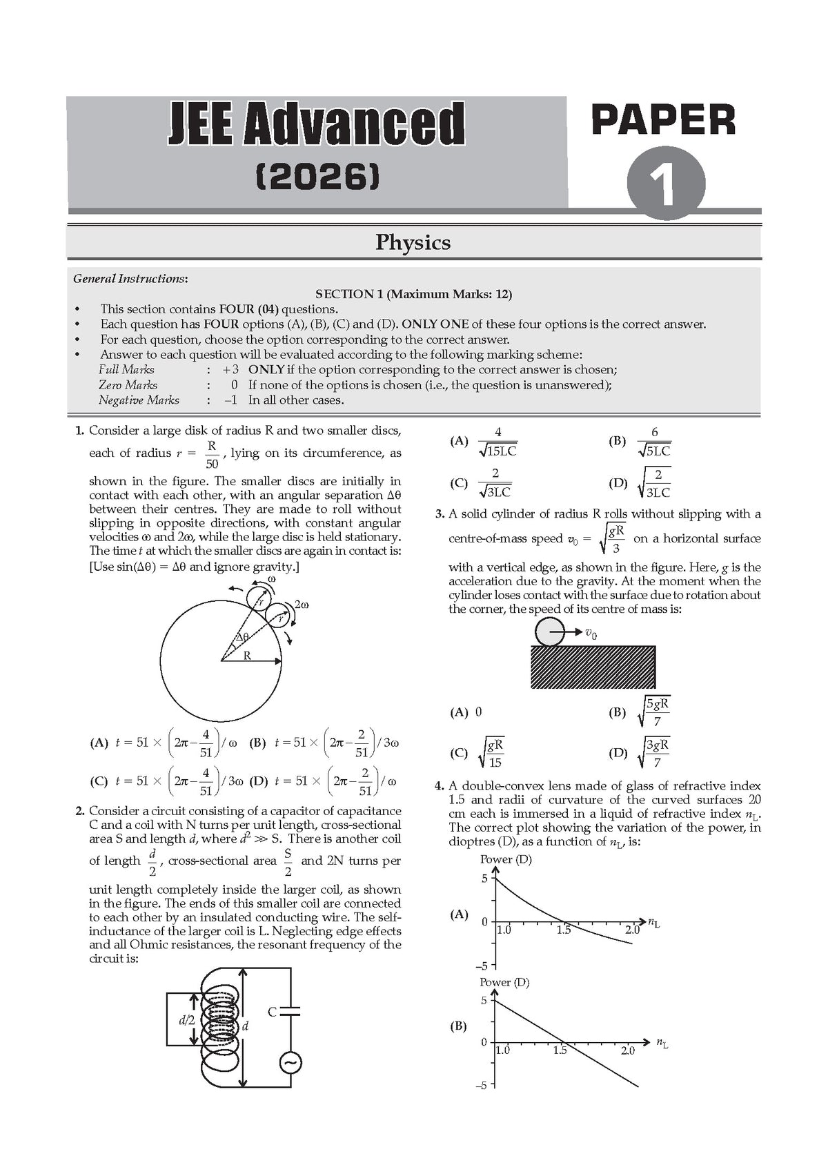 JEE Advanced | 10 Mock Test Papers (Paper 1 & 2) | Based on Latest Exam Trends & Pattern | Includes 2026 May Fully Solved Papers with Detailed Solutions